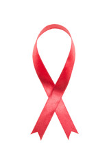 red ribbon isolated on white