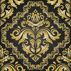 Classic seamless vector golden pattern. Traditional orient ornament. Classic vintage background
