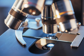 laboratory, microscope for chemistry biology test samples, Medical equipment, Scientific and...