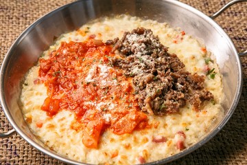 risotto with tomato sauce