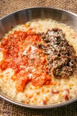 risotto with tomato sauce