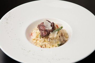 bacon cream risotto