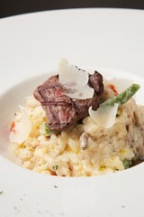 bacon cream risotto