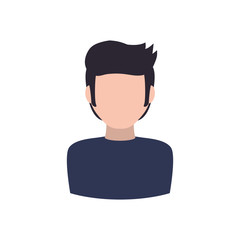 Man faceless head icon vector illustration graphic design
