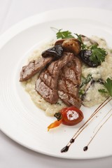 bacon cream risotto