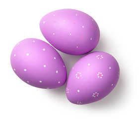 Easter Eggs on White.