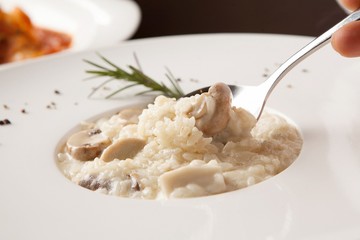 cream risotto in Restaurant
