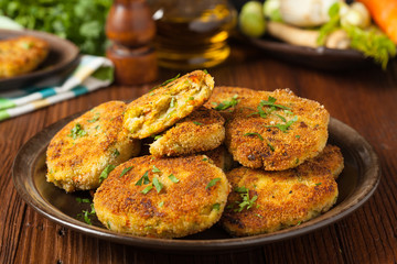 Delicious vegetarian cutlets.