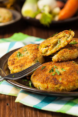 Delicious vegetarian cutlets.