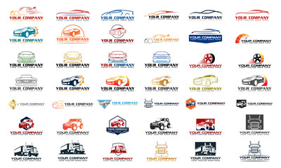 Set vector car logo, set vector automotive logo, set car logo collection, set car logo template