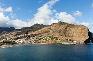 Machico bay on the east coast of Madeira Island, Portugal