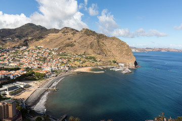 Obraz premium Machico bay on the east coast of Madeira Island, Portugal