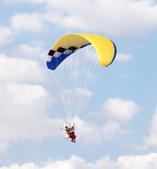 extreme sport parachute in the sky