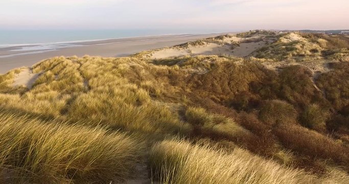 Paysages des dunes du Marquenterre &agrave; Quend-Plage