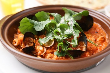 seafood tomato risotto