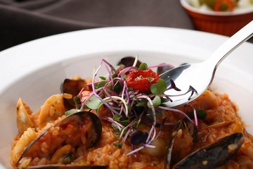 seafood tomato risotto