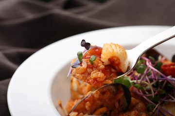 seafood tomato risotto