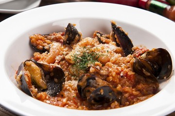 seafood tomato risotto
