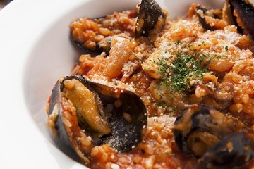seafood tomato risotto