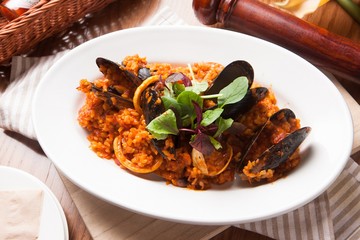 seafood tomato risotto of Restaurant