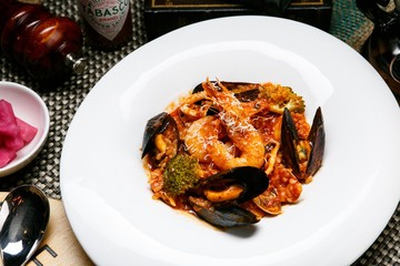seafood tomato risotto