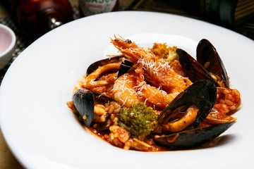 seafood tomato risotto