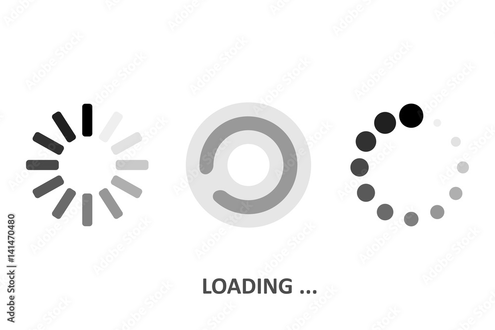 Canvas Prints set loading icons. white background