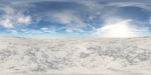 HDRI, environment map, Round panorama, spherical panorama, equidistant projection, Snowy landscape
