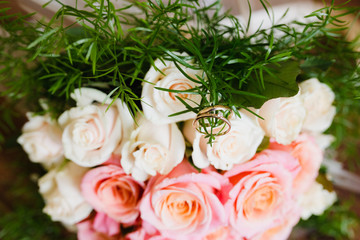 Wedding bouquet of roses