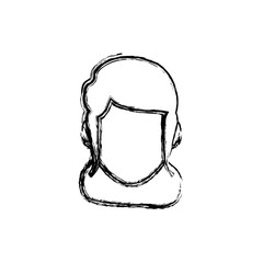 Woman faceless head icon vector illustration graphic design