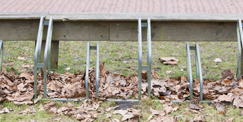 Bike rack in front of a school