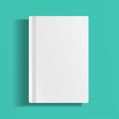 Empty magazine, album or book template lying on modern background. Object for design and branding. 3D Illustration.