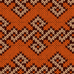 Ornate knitting seamless pattern