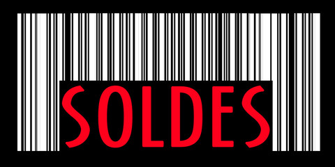 Concept of barcode with sales text printed on it