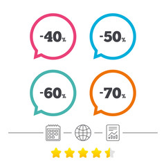Sale discount icons. Special offer price signs.