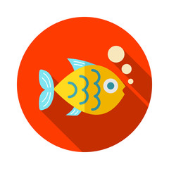 Fish icon. Summer. Vacation