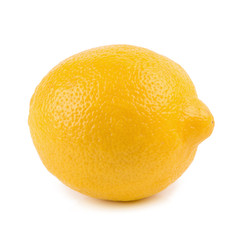 Fresh ripe lemons isolated on white background.