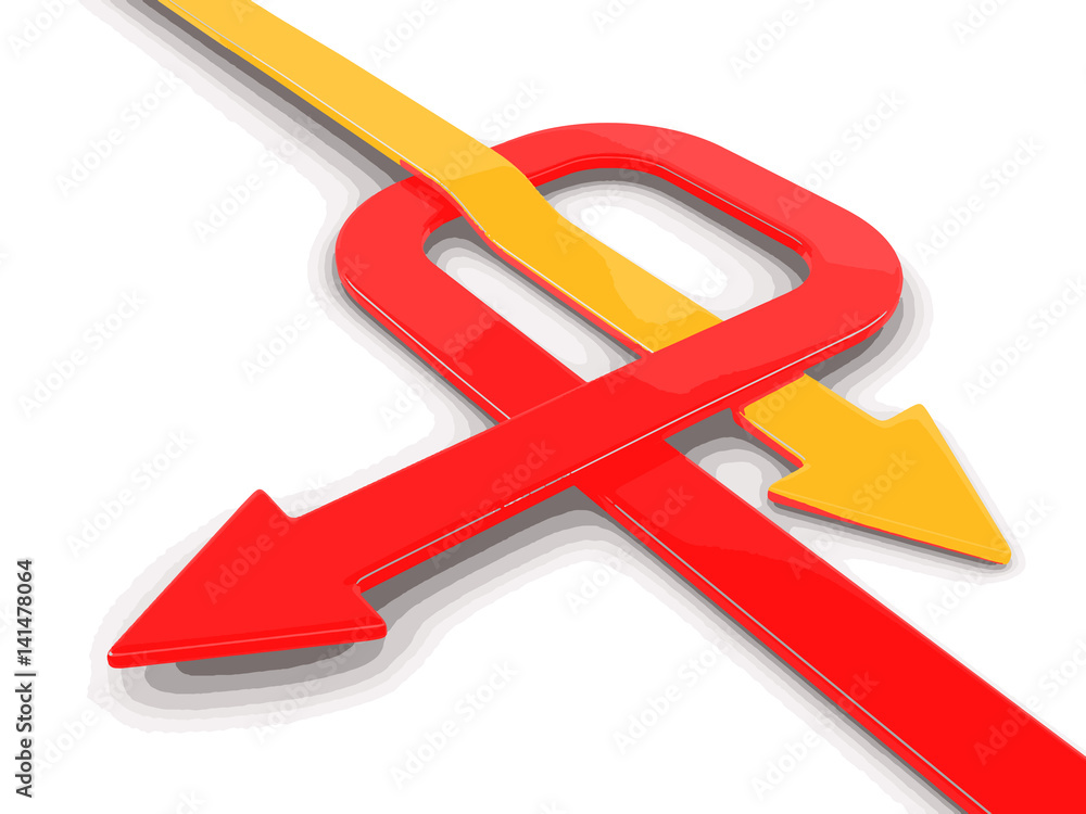 Poster arrow loop. image with clipping path