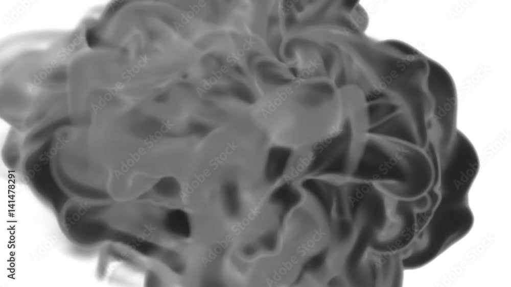 Poster abstract background black ink or smoke with alpha mask for motion effects and compositing vfx. beaut