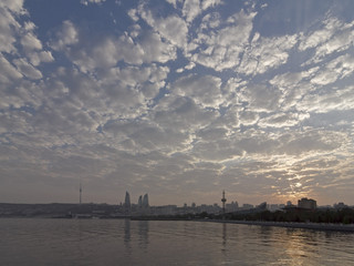 Sunset in Baku, Azerbaijan