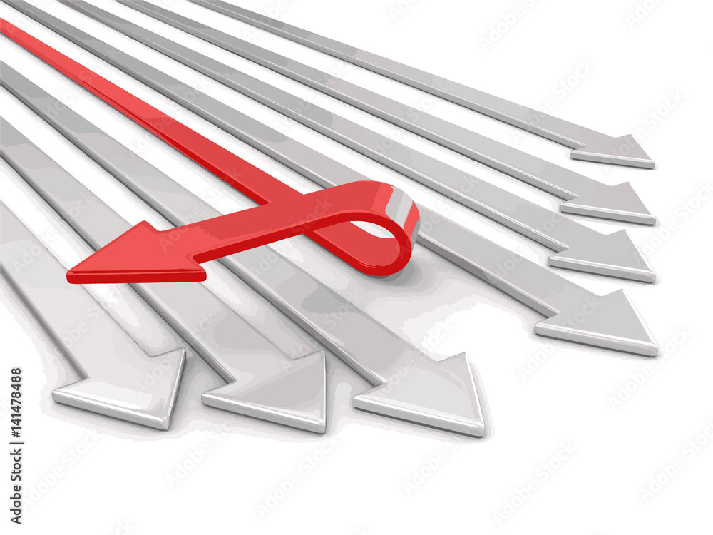 Poster 3d arrows. image with clipping path