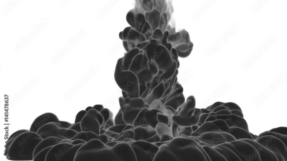 Poster abstract background black ink or smoke with alpha mask for motion effects and compositing vfx. beaut