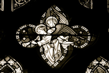 Stained Glass in Worcester Cathedral - The Byrne Window close up B