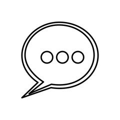 round chat bubble icon, vector illustration design