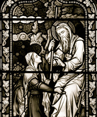 Stained Glass in Worcester Cathedral - The Byrne Window close up E
