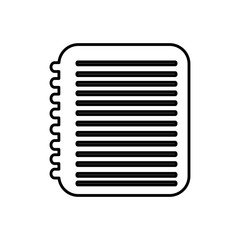 notebook with paper writing icon, vector illustration design