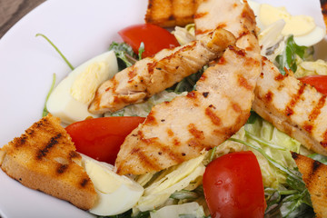 Caesar salad with chicken