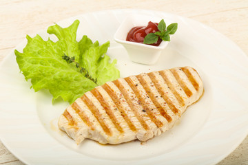 Grilled turkey steak