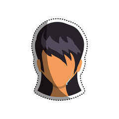 Woman faceless head icon vector illustration graphic design