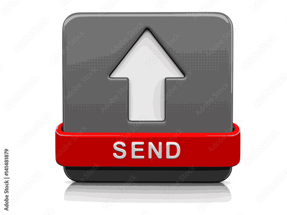 Poster sign send. image with clipping path